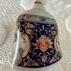Prachtige Vintage Glanzend Tafelbel Pauw En Bloemen Design Met Gouden Afwerkingen thumbnail 2