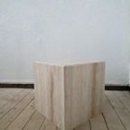 Vintage Italy 70 'S Travertine Cube Table thumbnail 14