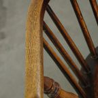 Set Van 2 Prachtige, Antieke Engelse Highback Windsor Eetkamerstoelen thumbnail 8