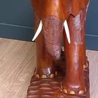 Antieke Grote Houten Olifant thumbnail 5