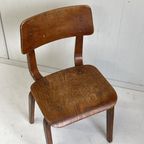 Oud Schoolstoeltje Industrieel Vintage Kids Stoel thumbnail 4