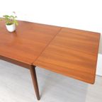 Xl Vintage Eettafel Tafel Jaren 60 Hout Uitschuiftafel thumbnail 3