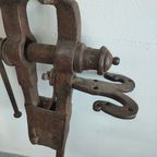 Antieke Bankschroef Met Lange Staart. thumbnail 4