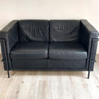 Vintage Leren Bankstel (fauteuil + 2zits Bank) thumbnail 2