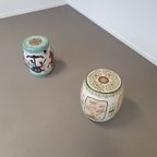 Set Of 2 Porcelain Chinoiserie Garden Stools thumbnail 6