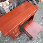 Klassieke Mahonie, Houten Kaptafel, Bureau, Schrijftafel Met thumbnail 5