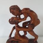 * Vintage Beeld 2 Kussende Mannen Of Man En Vrouw ? Midcentury thumbnail 5
