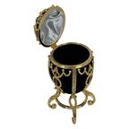 Faberge Egg - Smirnoff - Ca. 3.5Kgs - Black Velvet And Crystal Inlay On Gold Colored Framework - thumbnail 8