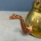 Grote Antieke Geel Koperen Ketel thumbnail 10