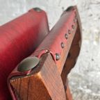 Brutalist Spanish Folding Stool With Leather Seat, 1960S thumbnail 4