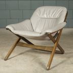 Midcentury Fauteuil Met Hocker – Göte Möbler Nässjö (G-Möbel) – Jaren 80 thumbnail 3