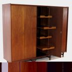 Xl Vintage Mid Century Modern 5-door Scandinavian Wardrobe In Teak, 1960s thumbnail 4