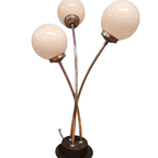 Vintage Bollenlamp Tafellamp Bureaulamp Lamp Bollen Chrome Glas thumbnail 7