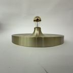 Mid Century Design Gold Wall Lamp Disc , 1970’S thumbnail 7