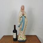 Antiek Vintage Beeld Heiligenbeeld Beeld Maria In Gips 72 thumbnail 9