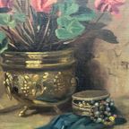 Corneel Leegenhoek (1903 - 1971) Stilleven Met Bloemen. thumbnail 4