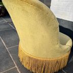 Vintage Fauteuil- Éénzit - Zeteltje Met Franjes thumbnail 11