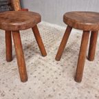 Vintage Brutalist Set Tafel En 2 Krukjes 60S thumbnail 12