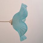 Vintage Glazen Hanglamp Blauw thumbnail 2
