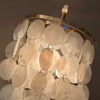 Opaline Capiz Parelmoer Vintage Schelp Hanglampen Meerdere Beschikbaar thumbnail 21