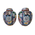 Vintage Set Cloisonné Gemberpotten thumbnail 3