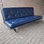 Artifort C684 Vintage Bank Artifort Leren Bank Blauwe Bank Kho Liang Le Bank thumbnail 5