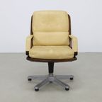 Vintage Bureaustoel Vergaderstoel Leder Eugen Schmidt, 1960 thumbnail 2
