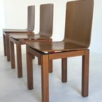 Set Van 6 Minimalistische Italiaanse Vintage Eetkamerstoelen thumbnail 3