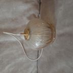 Vintage Hanglamp Amberkleur | Frosted Glas | Jaren 60 Lamp thumbnail 5