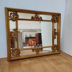 Grote Vintage Goudkleurige Spiegel, Schouwspiegel Badkamerspiegel 103 thumbnail 2