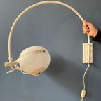 Mid Century Witte Space Age Mushroom Boog Wandlamp thumbnail 8