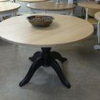 Prachtige Landelijke Ronde Eiken Tafel 120 Cm thumbnail 21