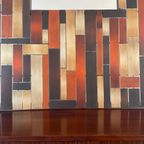 Unieke Spiegel. Deens Design Spiegel. Mid Century Stalen Spiegel. Zeldzame Spiegel thumbnail 9