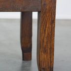 Prachtige Antieke Engelse 18e Eeuwse Eikenhouten Stoel Met Armleuningen En Een Mooi Ornament In D thumbnail 13
