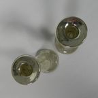 Set Van 2 Kwikzilveren Kandelaars, Rond 1900 (armeluiszilver) thumbnail 5