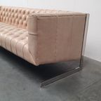 Chesterfield Vintage Design Bank Camel Beige Leer Kubus Model thumbnail 2