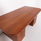 1960’s Danish Mid-century Modern Teak Desk From Frode Holm thumbnail 5
