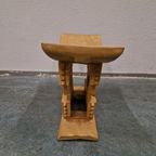 Vintage Houten Ashanti Kruk Tafeltje Krukje thumbnail 3