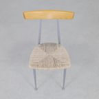 Eetkamerstoelen 4 Metaal Hout Riet thumbnail 10