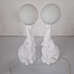 2 Vintage Olifant Lampen Art Deco Revival Keramiek. thumbnail 9