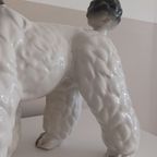 Vintage '80 Xl Poedelbeeld. Handbeschilderde Italiaanse Keramiek. thumbnail 9