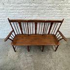 Vintage Houten Bank - Keukenbank, Tuinbank - Windsor Stijl thumbnail 2
