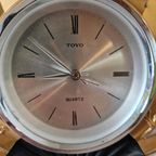 Vintage Mantelklok Toyo Japans Tafelklokje Klok Clock thumbnail 8