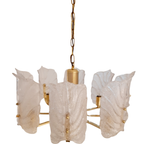 Large Mid-Century Eight-Arm Brass And Ice Glass Chandelier By Carl Fagerlund, 1960S thumbnail 9