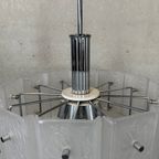 Vintage 1970’s Pendant Lamp – Glass/chroom thumbnail 10