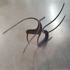 Beautiful Iron Sculpture Signed Ajp / Levens 1960s Jean Pierre Augier thumbnail 2