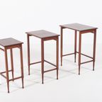 Swedish Modern Nesting Side Tables From Nordiska Kompaniet, 1950S thumbnail 2