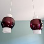 Scandinavische Dubbele Hanglamp In Opaline En Amethistglas thumbnail 16