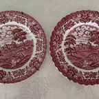 2x British Anchor Castells Ironstone. Made In England. Design Memory Lane. Wandbord. Dorps Tafereel, thumbnail 8