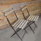 Bistrostoeltje Set Van 2 Metaal Met Hout thumbnail 5